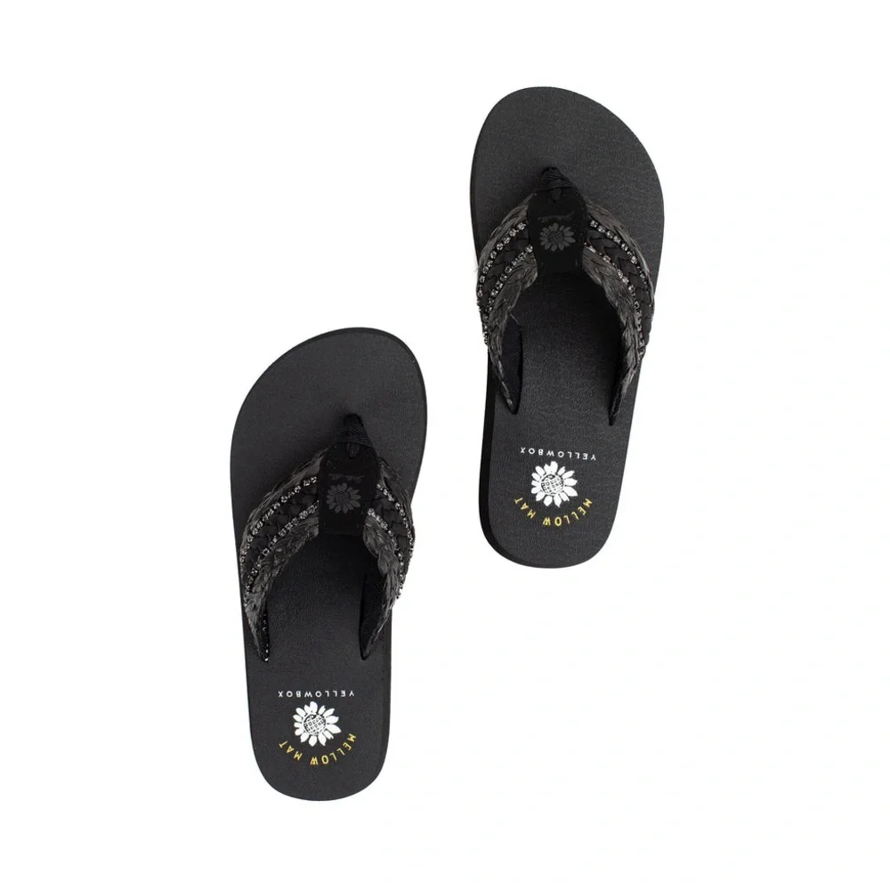 Yellow box Norla Flip Flop color black medium width - Picture 3 of 4